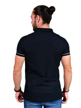 Load image into Gallery viewer, PL-947 Men's Solid Short Sleeve Polo Shirt Black & White