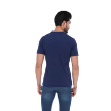 Load image into Gallery viewer, Polo Tejida Algodón de Hombre Azul y Blanco | Porto Blanco PLT-1805