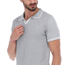 Load image into Gallery viewer, Playera Polo Tejido Punto Hombre Edición Lujo Gris | Porto Blanco PLT-1807
