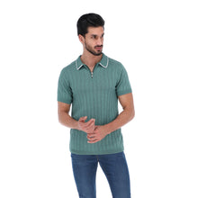 Load image into Gallery viewer, PLT-1808 Men's Solid Short Sleeve Polo Shirt Green