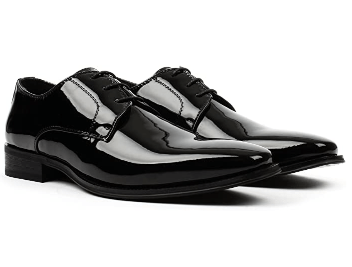 靴 shinya official black diddos leather Men's Patent Leather Dress Shoes | SuitShop