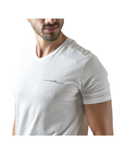 Load image into Gallery viewer, T-01 Men's Solid Short Sleeve V-Neck T-Shirt White