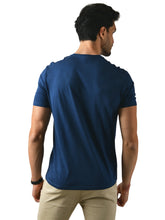 Load image into Gallery viewer, T-Shirt-04 Men's Solid Short Sleeve V-Neck T-Shirt Blue
