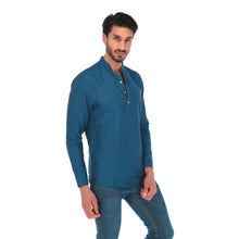 Load image into Gallery viewer, L-1600 Men's Solid Long Sleeve Button Down Shirt Blue