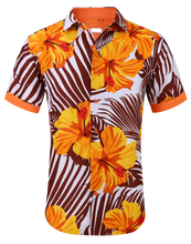 Load image into Gallery viewer, Floral Printed Short Sleeve Shirt / White
