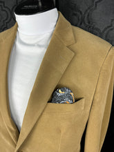 Load image into Gallery viewer, Taupe Velvet Blazer with Gold Buttons  | J134 Taupe
