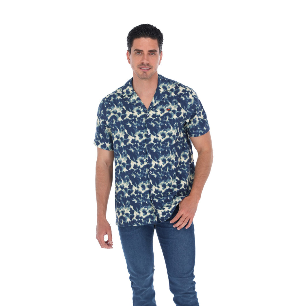 Camisa Casual Estilo Bloques De Colores Manga Corta | CR-2267