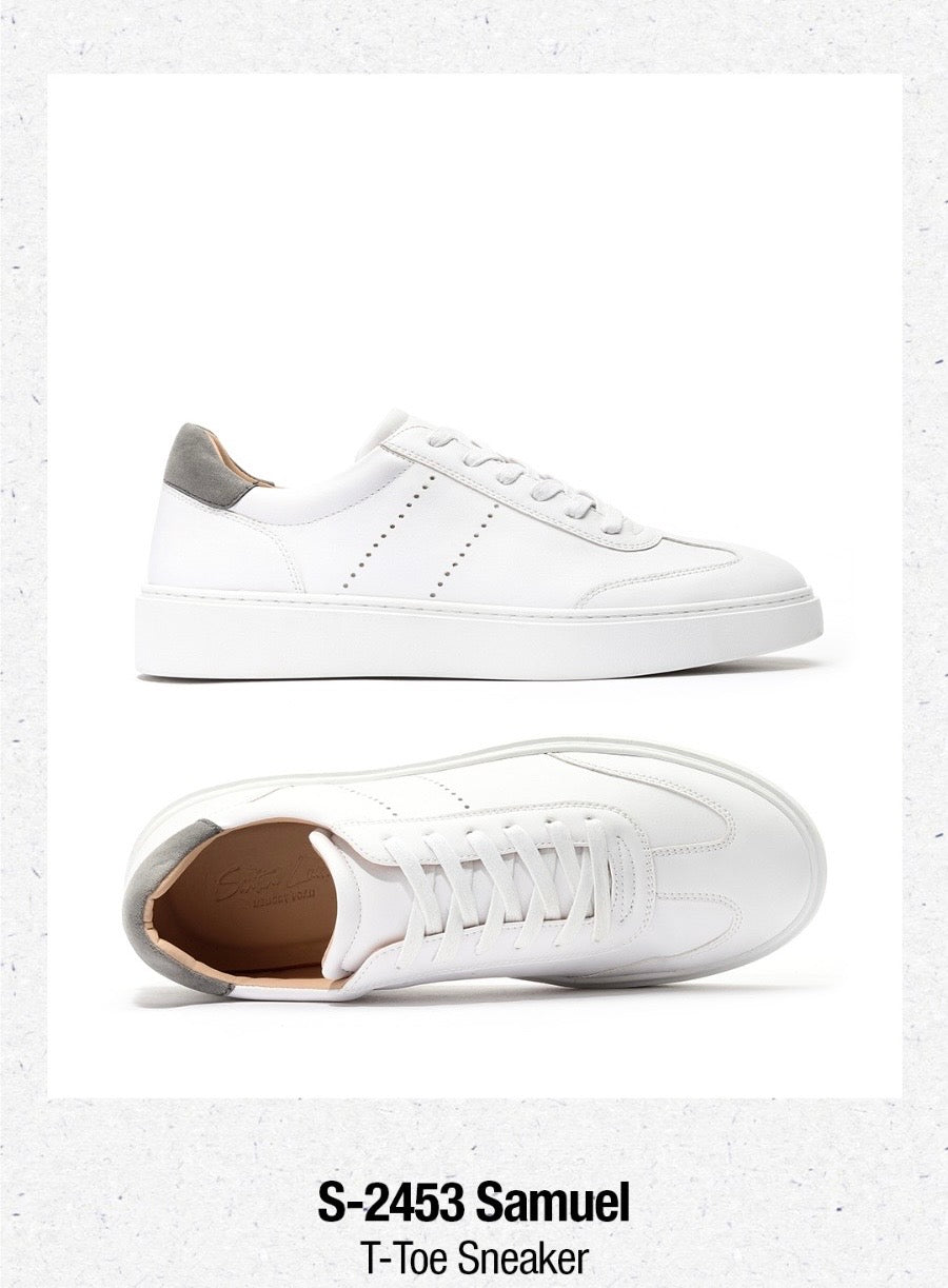 White T-Toe Sneakers | S-2453