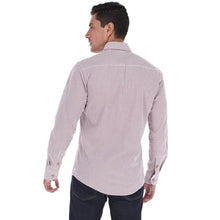 Load image into Gallery viewer, Camisa Porto Blanco Casual Para Caballero Manga Larga Rayas Color Tinto | C-2117
