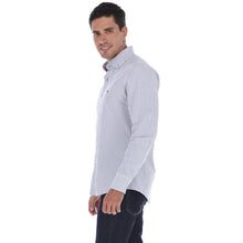 Load image into Gallery viewer, Camisa Porto Blanco Casual Para Caballero Manga Larga Rayas Color Azul | C-2119
