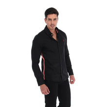 Load image into Gallery viewer, Camisa Porto Blanco Casual Manga Larga Color Negro | E-2207
