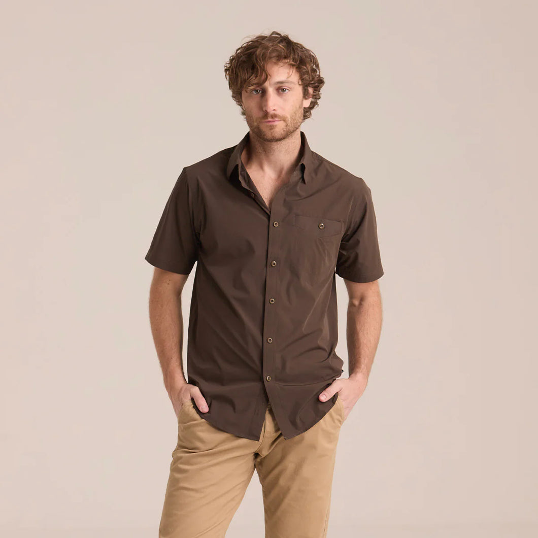 Camisa Porto Blanco Explorer Manga Corta Hombre Alto Rendimiento | CE-2509 Verde Oscuro