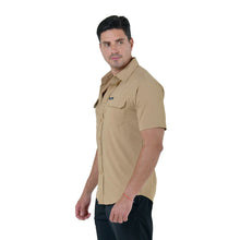 Load image into Gallery viewer, Camisa Fisher Hombre Manga Corta Kaki Alto Rendimiento (CMFMC-2694)
