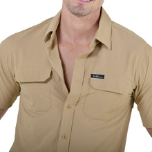 Load image into Gallery viewer, Camisa Fisher Hombre Manga Corta Kaki Alto Rendimiento (CMFMC-2694)
