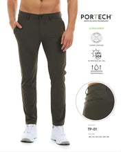 Load image into Gallery viewer, Pantalón Porto Blanco Stretch Casual Cómodo Caballero Color Verde Portech | TP-01

