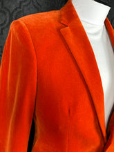 Load image into Gallery viewer, Rust Velvet Blazer with Gold Buttons  | J134 Rust
