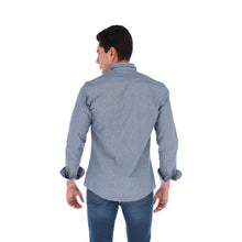 Load image into Gallery viewer, Men&#39;s Solid Long Sleeve Special Edition Button Down Shirt Gray &amp; Sky | Porto Blanco E-2010
