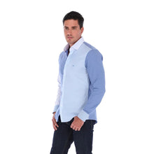 Load image into Gallery viewer, Camisa Porto Blancode Vestir Caballero Azul Con Detalles Claros | E-2133

