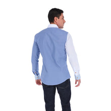 Load image into Gallery viewer, Camisa Porto Blancode Vestir Caballero Azul Con Detalles Claros | E-2133
