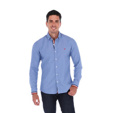 Load image into Gallery viewer, Camisa de Vestir Caballero Azul con Detalles en Cierre | Porto Blanco E-2154
