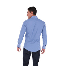 Load image into Gallery viewer, Camisa de Vestir Caballero Azul con Detalles en Cierre | Porto Blanco E-2154
