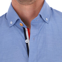 Load image into Gallery viewer, Camisa de Vestir Caballero Azul con Detalles en Cierre | Porto Blanco E-2154
