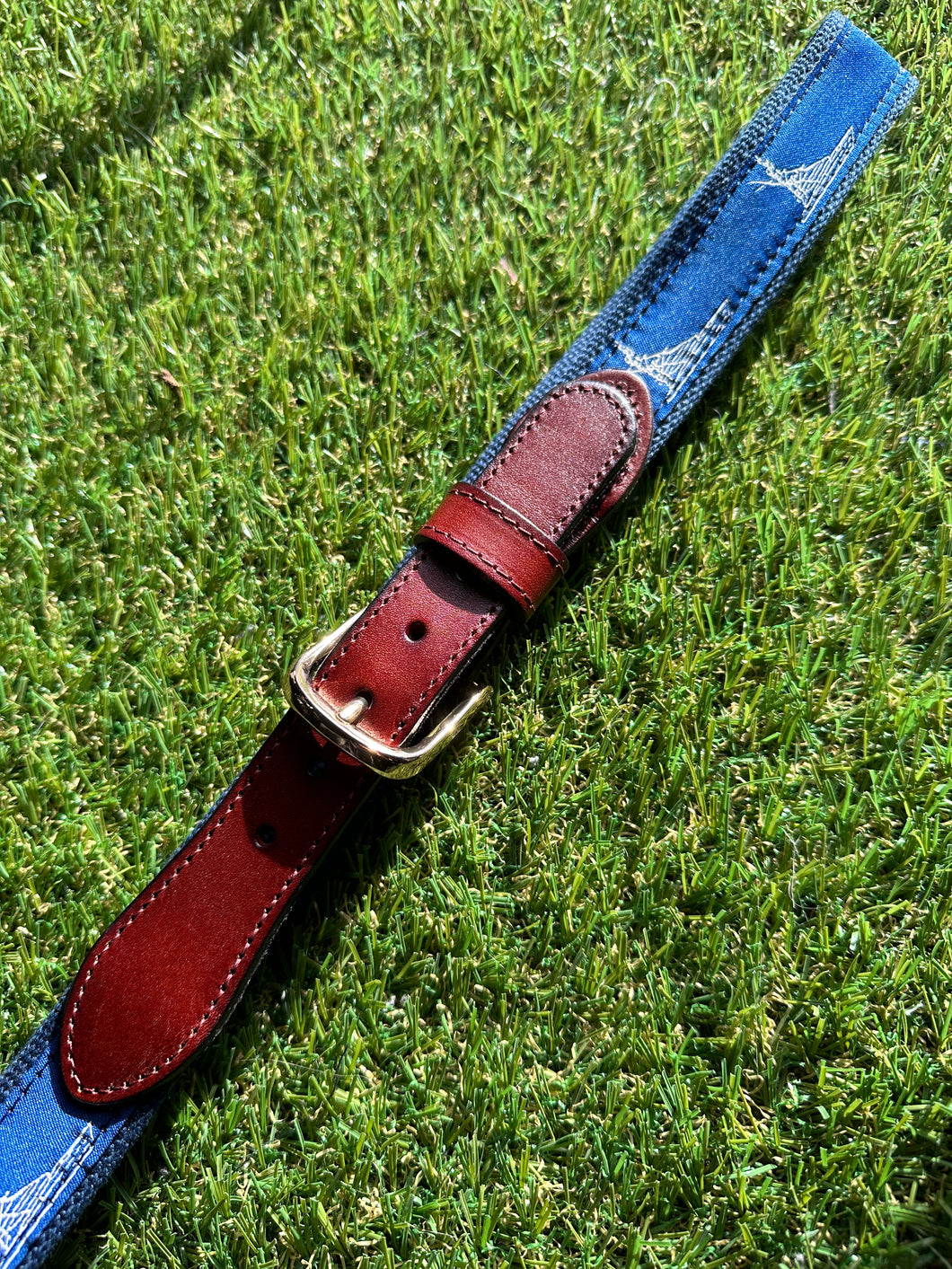 Leather Boat Belt Navy | BLT-BOAT Navy