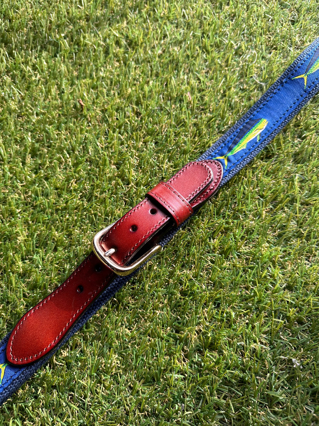 Leather Mahi Belt in Navy | BLT-MAHI Navy