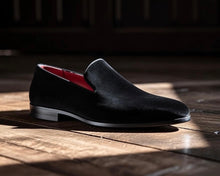 Load image into Gallery viewer, Black Velvet Loafer | C-351
