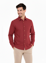 Load image into Gallery viewer, Camisa Porto Blanco Básica Vino de Caballero  | CBASIC-28

