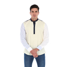 Load image into Gallery viewer, Men&#39;s Stripes Long Sleeve Classic Button Down Shirt Yellow, Navy &amp; White
