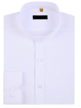 Load image into Gallery viewer, Mandarin Collar Solid Shirt / White
