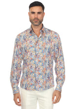 Load image into Gallery viewer, Men&#39;s Stylish Novelty Print Poly Stretch Party Shirt Long Sleeve| MS-8807
