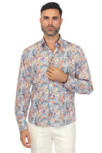 Load image into Gallery viewer, Men&#39;s Stylish Novelty Print Poly Stretch Party Shirt Long Sleeve| MS-8807
