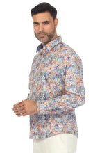 Load image into Gallery viewer, Men&#39;s Stylish Novelty Print Poly Stretch Party Shirt Long Sleeve| MS-8807
