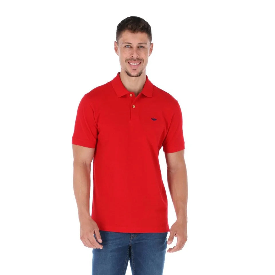 Polo Porto Blanco Básica Caballero Color Rojo | PBASIC-14