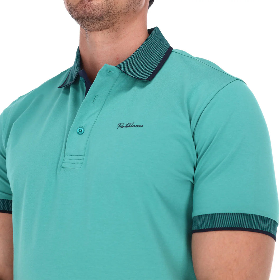 Polo Porto Blanco casual color Teal | PLE-2493