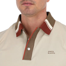 Load image into Gallery viewer, Playera Polo Hombre Beige Manga Corta Algodón Detalles Contrastados (PLE-2673)
