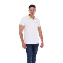 Load image into Gallery viewer, Polo Porto Blanco Para Caballero Color Blanco Con Cuello Verde | PLE-2224
