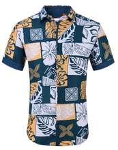 Load image into Gallery viewer, Floral Printed Short Sleeve Shirt | SC520-14 Navy
