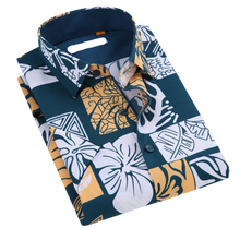 Load image into Gallery viewer, Floral Printed Short Sleeve Shirt | SC520-14 Navy
