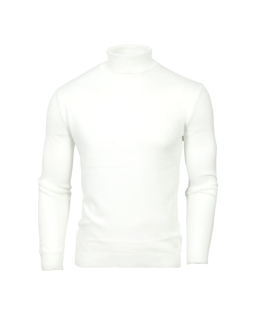 White Turtleneck Long Sleeve Shirt
