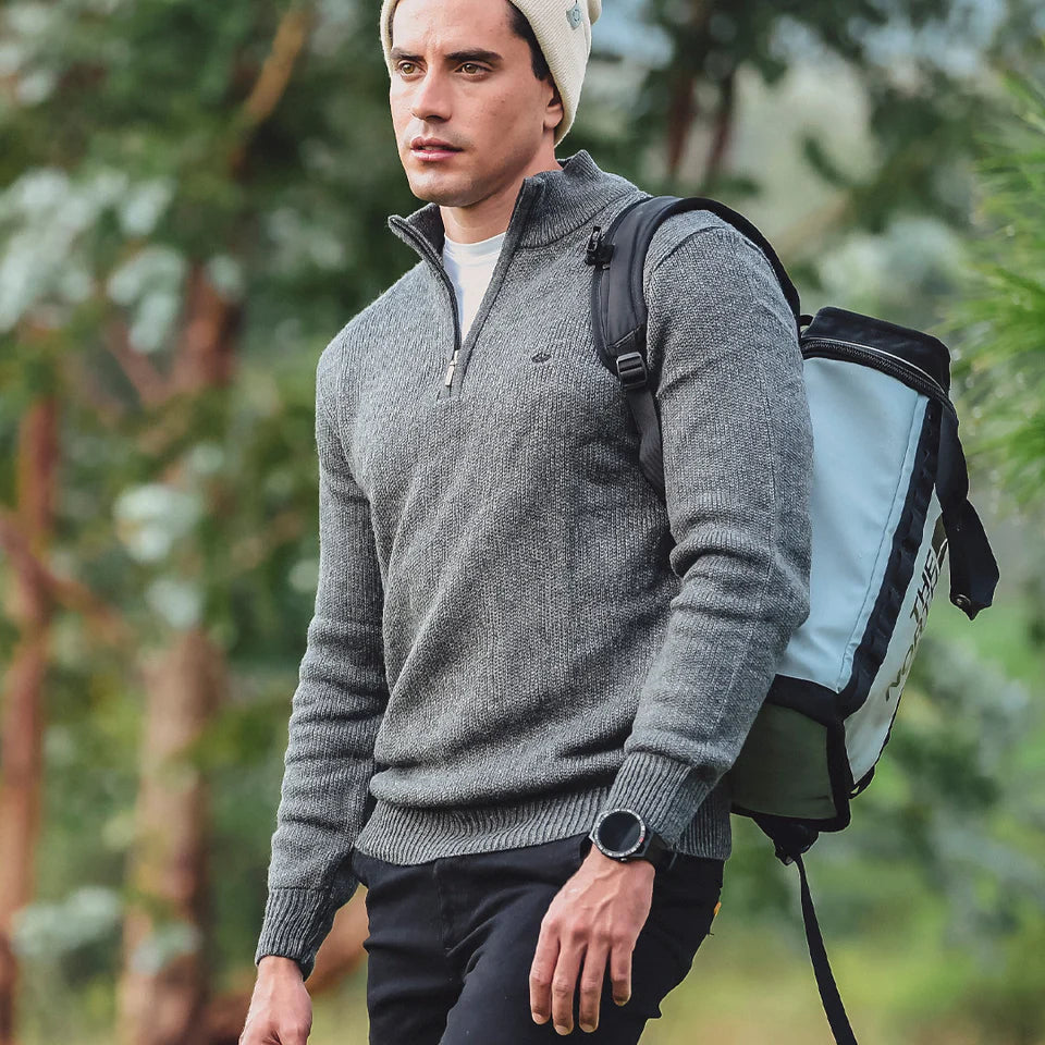 Suéter Algodón Cuello Mao Hombre | Porto Blanco SW-03