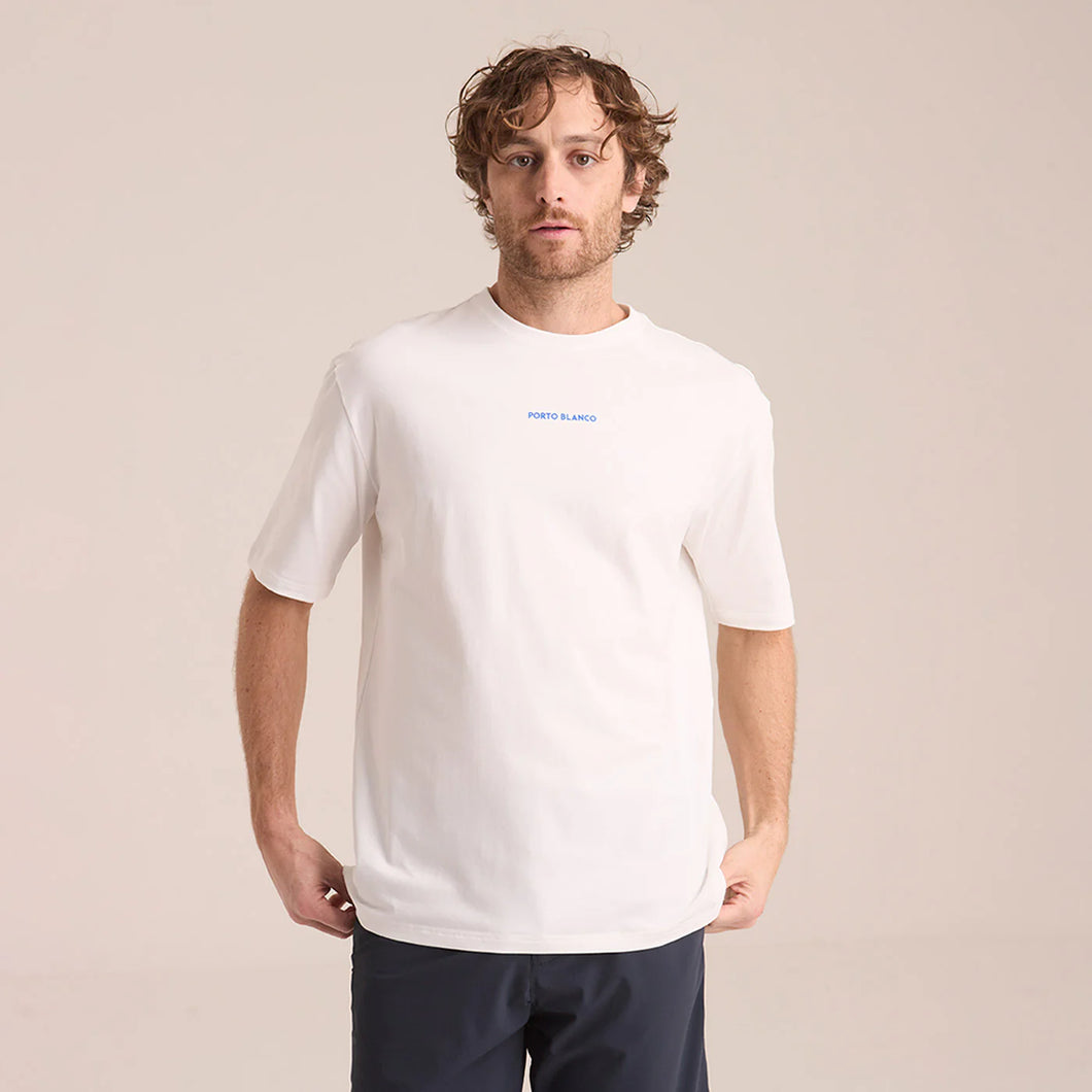 T-Shirt Oversize Porto Blanco de color Blanca y Azul | TLF-07