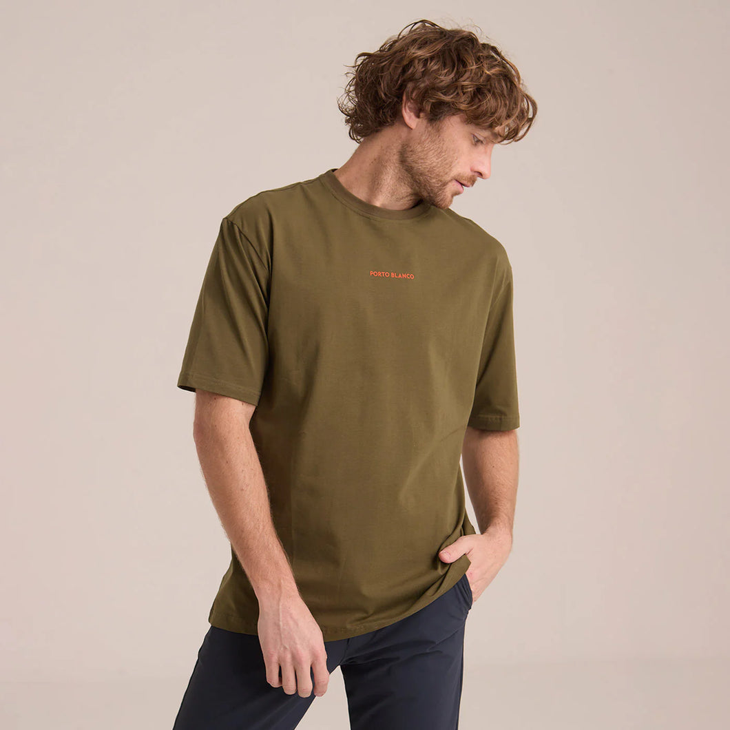 T-Shirt Oversize Porto Blanco de color Verde Militar | TLF-09