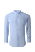 Load image into Gallery viewer, Mandarin Collar Solid Shirt / Sky Blue
