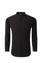 Load image into Gallery viewer, Mandarin Collar Solid Shirt / Black
