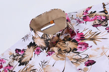Load image into Gallery viewer, Floral Printed Short Sleeve Shirt / White

