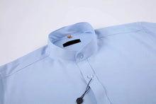 Load image into Gallery viewer, Mandarin Collar Solid Shirt / Sky Blue
