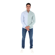 Load image into Gallery viewer, Men&#39;s Long Sleeve Special Edition Button Down Shirt Green &amp; Blue | Porto Blanco E-2017

